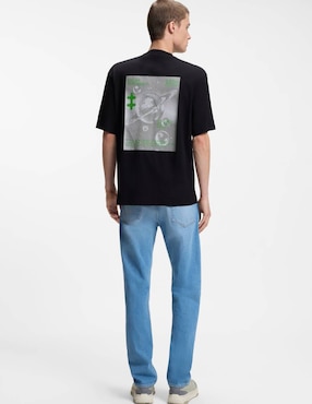 Playera Hugo Blue cuello redondo para hombre