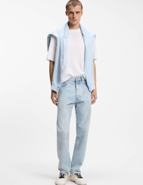 Jeans regular straight Hugo Blue lavado claro para hombre