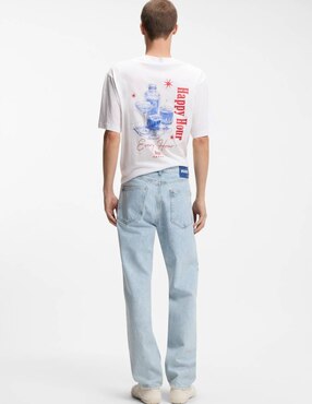 Jeans regular straight Hugo Blue lavado claro para hombre