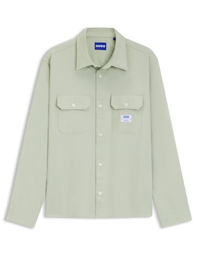 Camisa casual Hugo Blue de algodón manga larga para hombre