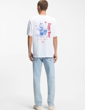 Playera Hugo Blue cuello redondo para hombre