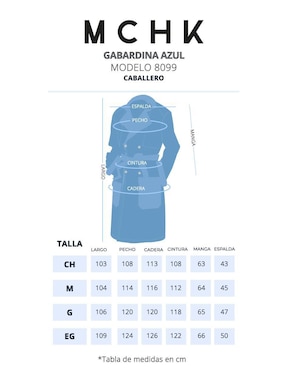 Gabardina a la rodilla MCHK para hombre