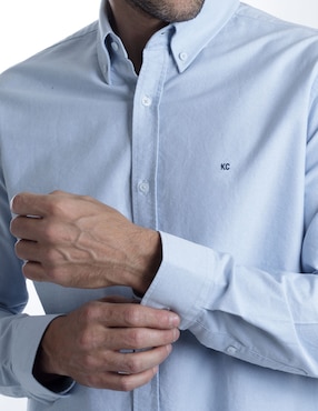 Camisa casual Kenneth Cole manga larga para hombre