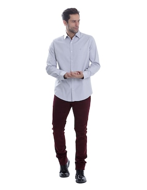 Camisa casual Kenneth Cole de algodón manga larga para hombre