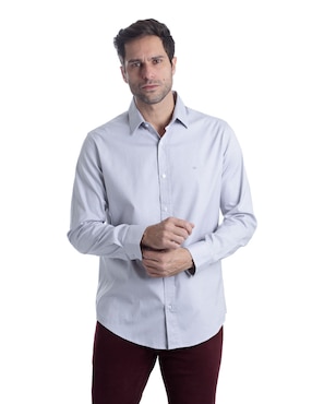 Camisa casual Kenneth Cole de algodón manga larga para hombre