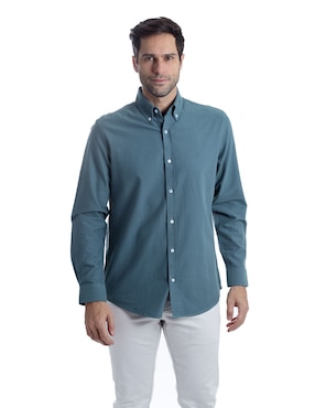 Camisa casual Kenneth Cole de algodón manga larga para hombre
