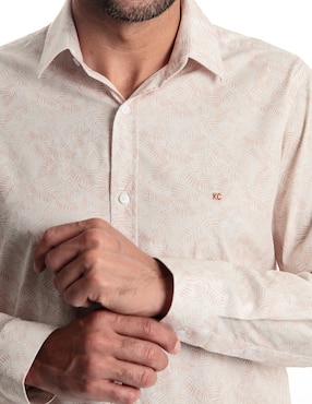 Camisa casual Kenneth Cole de algodón manga larga para hombre