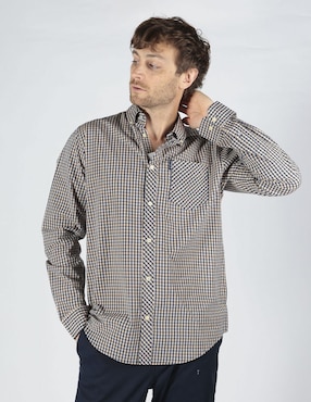 Camisa business casual Ben Sherman de algodón manga larga para hombre