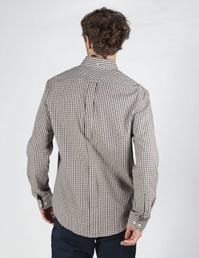 Camisa business casual Ben Sherman de algodón manga larga para hombre