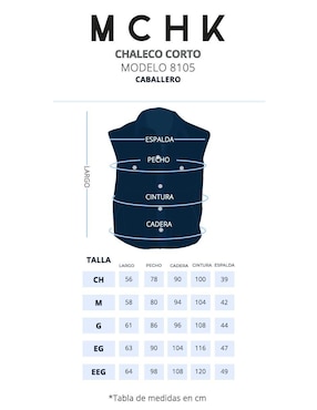 Chaleco Mchk mezclilla para hombre