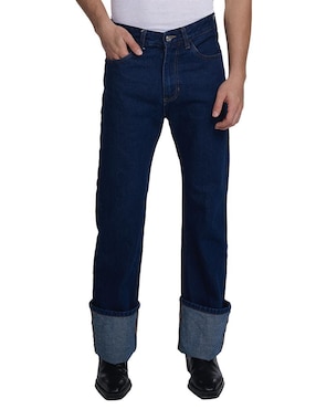 Jeans relaxed straight Mchk lavado obscuro para hombre