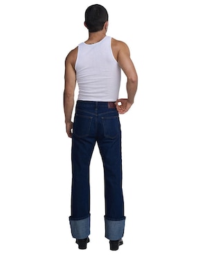 Jeans relaxed straight Mchk lavado obscuro para hombre