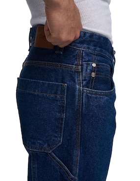 Jeans relaxed Mchk Carpintero con Bolsas lavado obscuro para hombre