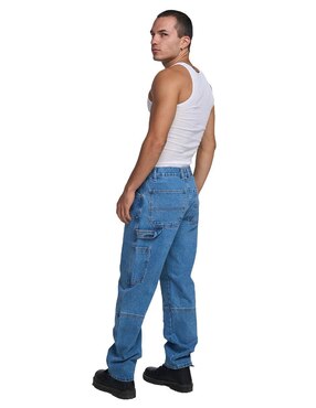 Jeans carpenter relaxed Mchk Carpintero con Bolsas lavado claro para hombre