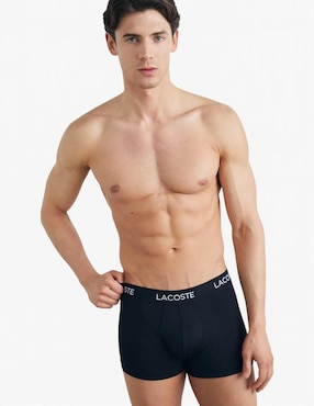 Bóxer trunk Lacoste de algodón para hombre 3 piezas