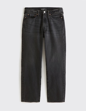 Jeans straight Abercrombie & Fitch lavado obscuro para hombre