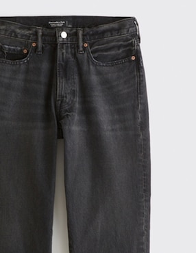 Jeans straight Abercrombie & Fitch lavado obscuro para hombre
