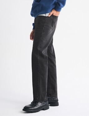 Jeans straight Abercrombie & Fitch lavado obscuro para hombre