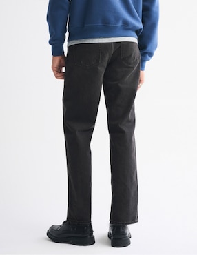 Jeans straight Abercrombie & Fitch lavado obscuro para hombre