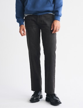 Jeans straight Abercrombie & Fitch lavado obscuro para hombre