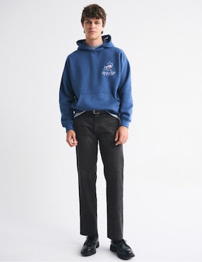 Jeans straight Abercrombie & Fitch lavado obscuro para hombre
