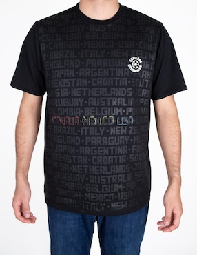 Playera Someone Somewhere Global Soccer Fest cuello redondo para hombre