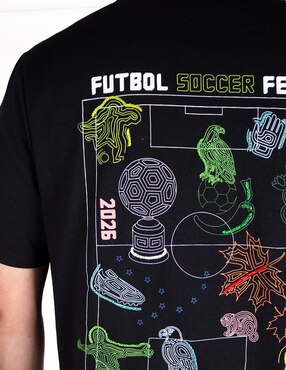 Playera Someone Somewhere Global Soccer Fest cuello redondo para hombre