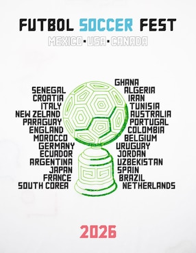 Playera Someone Somewhere Global Soccer Fest cuello redondo para hombre