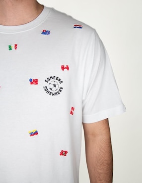 Playera Someone Somewhere Confetti Mundial cuello redondo para hombre