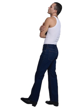 Jeans straight MCHK lavado obscuro para hombre