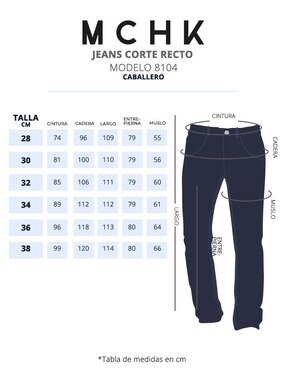 Jeans straight MCHK lavado obscuro para hombre