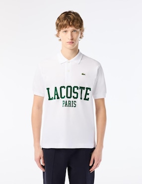 playera tipo polo Lacoste Paris para hombre