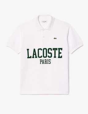 playera tipo polo Lacoste Paris para hombre