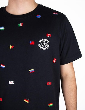 Playera Someone Somewhere Conffetti Mundial cuello redondo para hombre