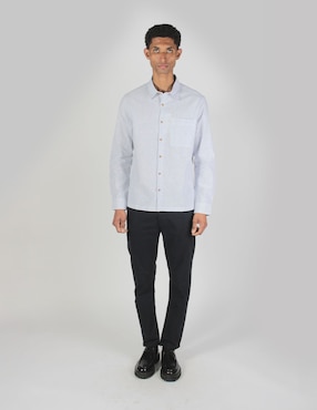 Camisa business casual Ben Sherman de algodón manga larga para hombre