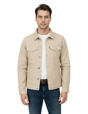Chamarra denim Indicum Denim de mezclilla con bolsillos para hombre