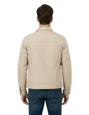 Chamarra denim Indicum Denim de mezclilla con bolsillos para hombre