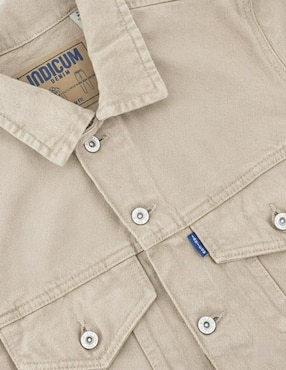 Chamarra denim Indicum Denim de mezclilla con bolsillos para hombre