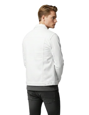 Chamarra denim Indicum Denim de mezclilla con bolsillos para hombre