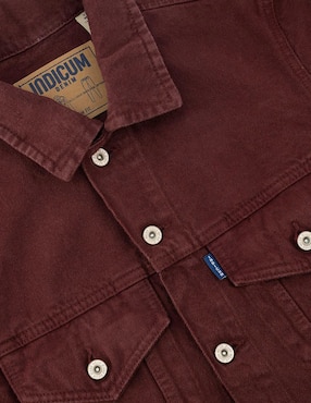 Chamarra denim Indicum Denim de mezclilla con bolsillos para hombre
