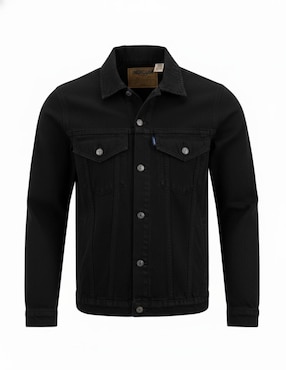 Chamarra denim Indicum Denim de mezclilla con bolsillos para hombre