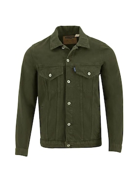 Chamarra denim Indicum Denim de mezclilla con bolsillos para hombre