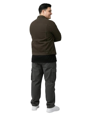 Chamarra denim Indicum Denim de mezclilla con bolsillos para hombre