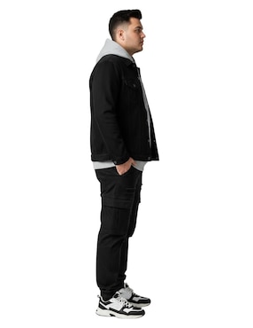 Chamarra denim Indicum Denim de mezclilla con bolsillos para hombre