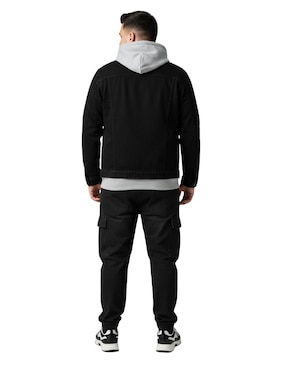 Chamarra denim Indicum Denim de mezclilla con bolsillos para hombre