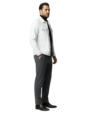 Chamarra denim Indicum Denim de mezclilla con bolsillos para hombre