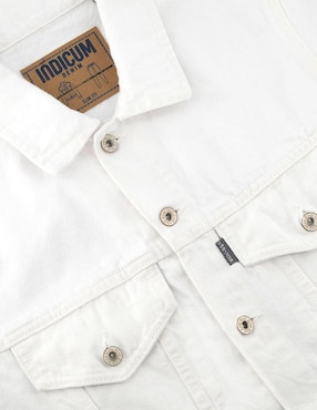 Chamarra denim Indicum Denim de mezclilla con bolsillos para hombre