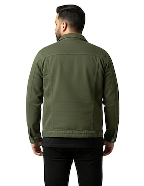 Chamarra denim Indicum Denim de mezclilla con bolsillos para hombre