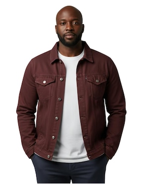 Chamarra denim Indicum Denim de mezclilla con bolsillos para hombre