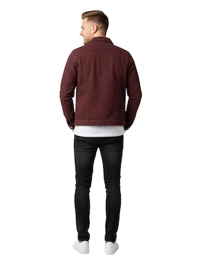 Chamarra denim Indicum Denim de mezclilla con bolsillos para hombre